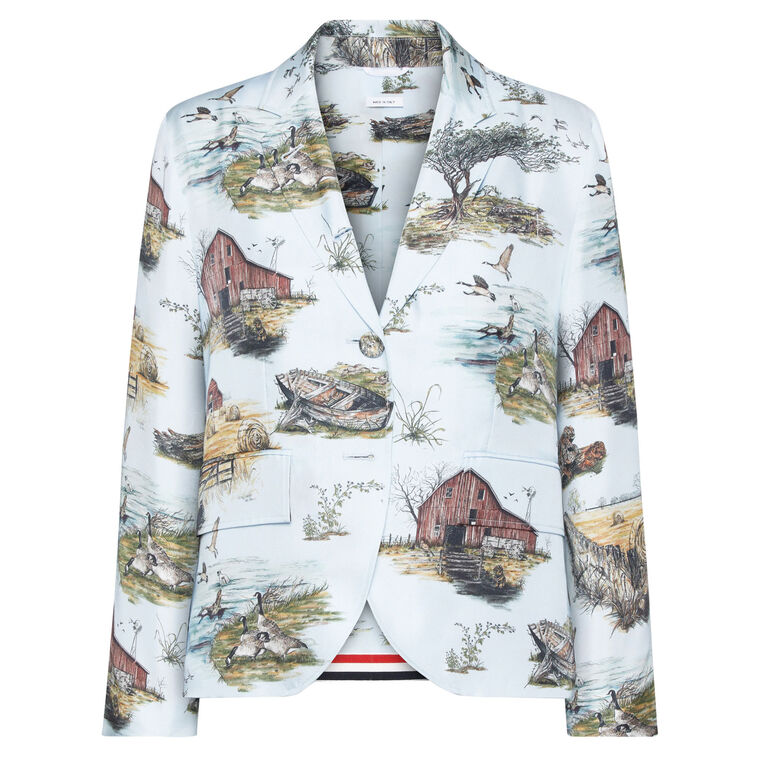 Scenic Toile Silk Twill High Armhole Sportcoat image number null