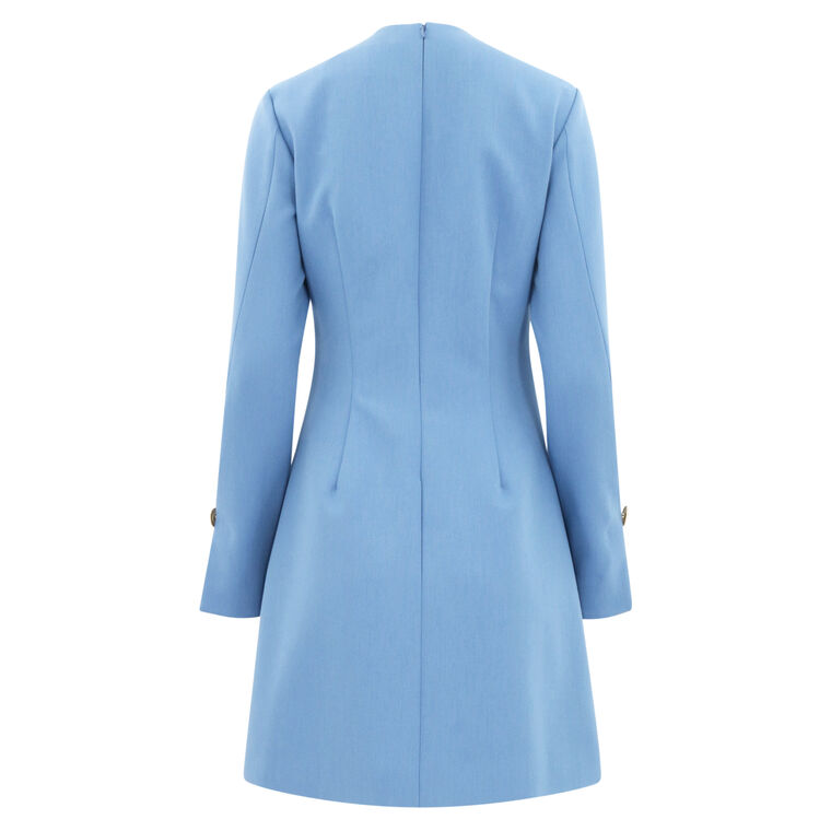 Button Detail Long Sleeve Mini Dress image number null