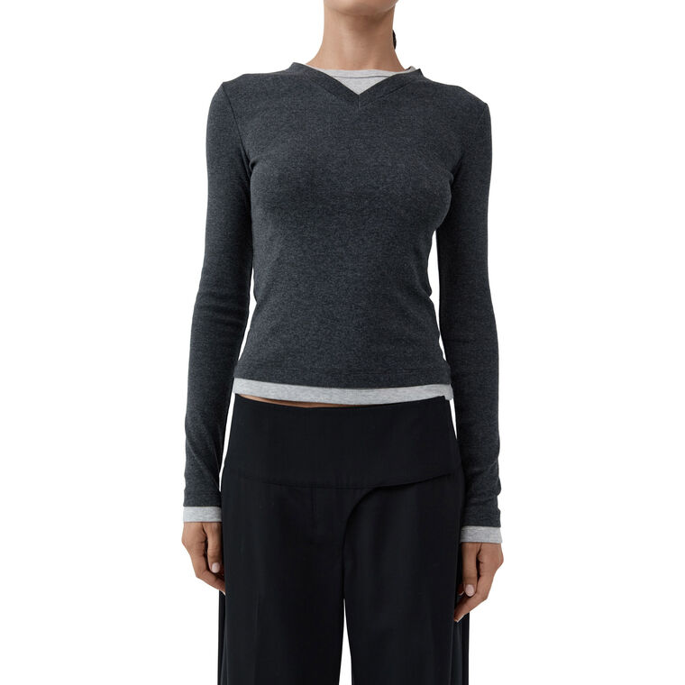Organic Cotton V-Neck Top image number null