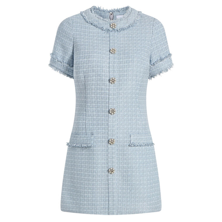Lenetta Short Sleeve Tweed Mini Dress image number null