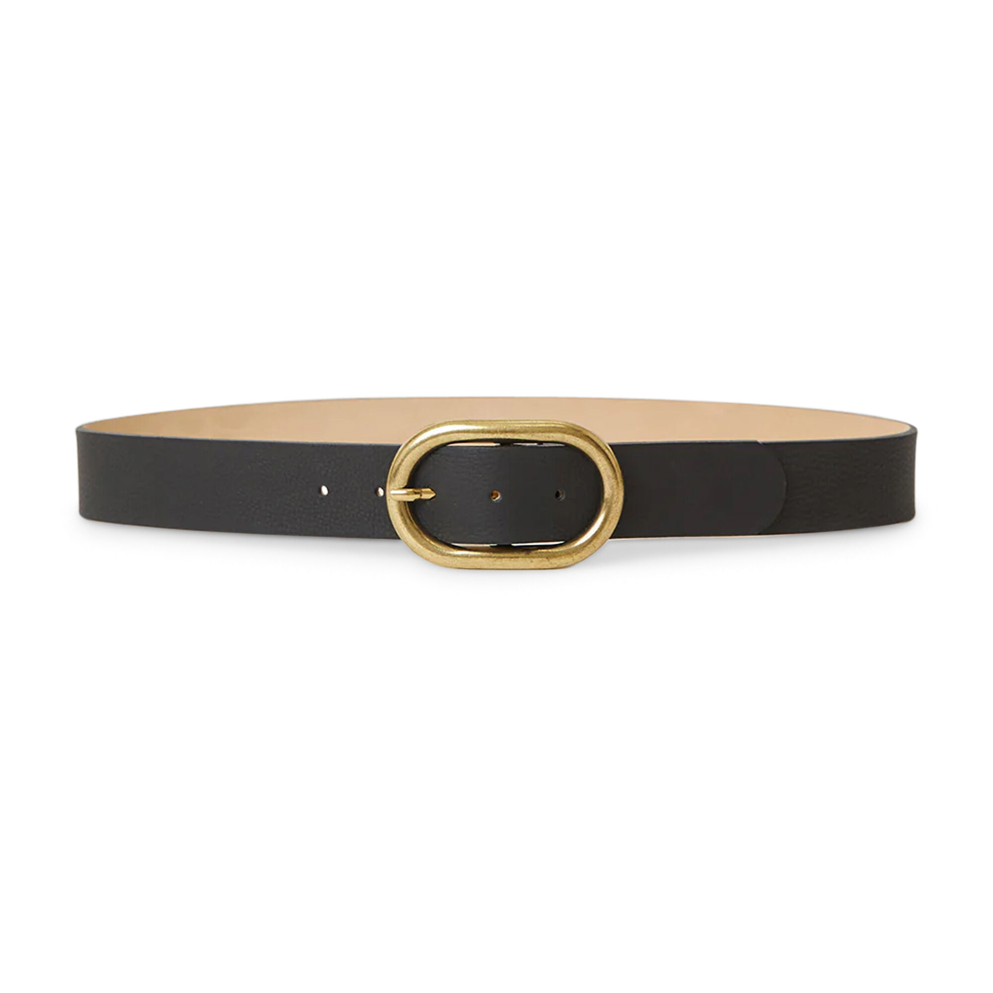 【U LAN】Signature Oval Real Leather Belt SH-burgundy-