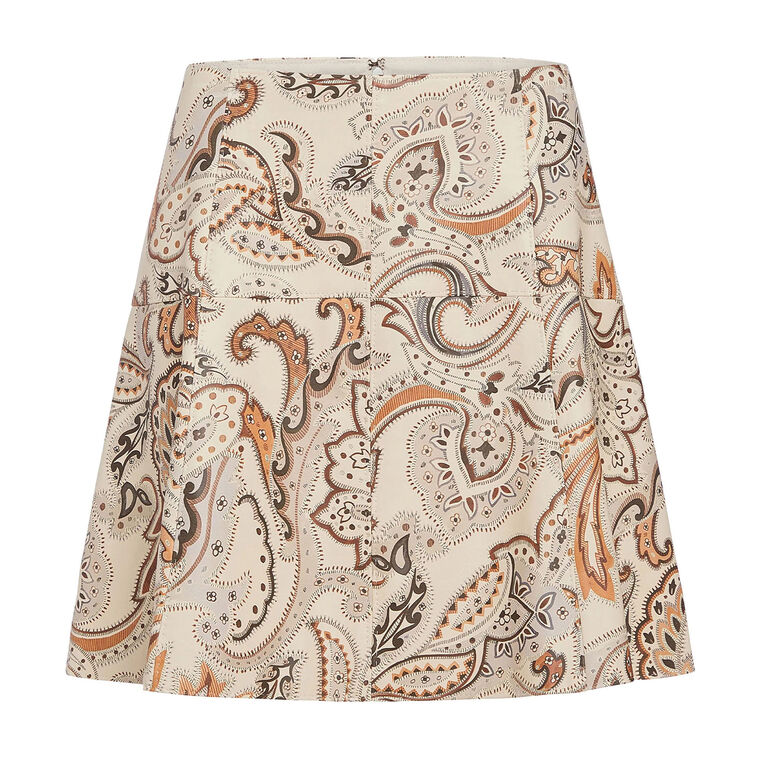 Crawford Vegan Leather Mini Skirt image number null