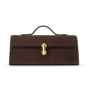 Slim Symmetry Pochette In Suede