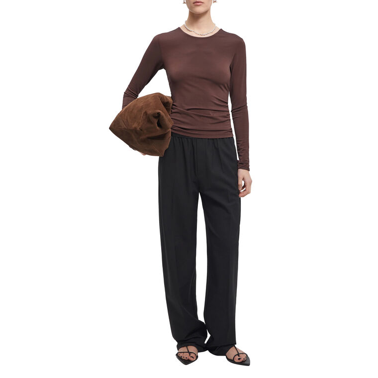 Cleo Cut-Out Back Long Sleeve Jersey Top image number null