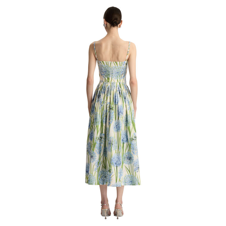 Allium Embroidered Cotton Poplin Dress image number null