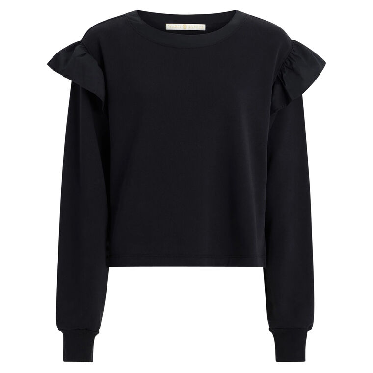 Houser Long Sleeve Ruffle Pullover image number null
