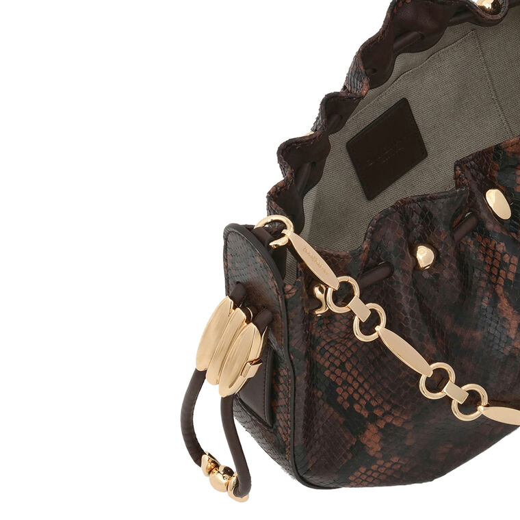 Halcyon Snake Print Clutch image number null