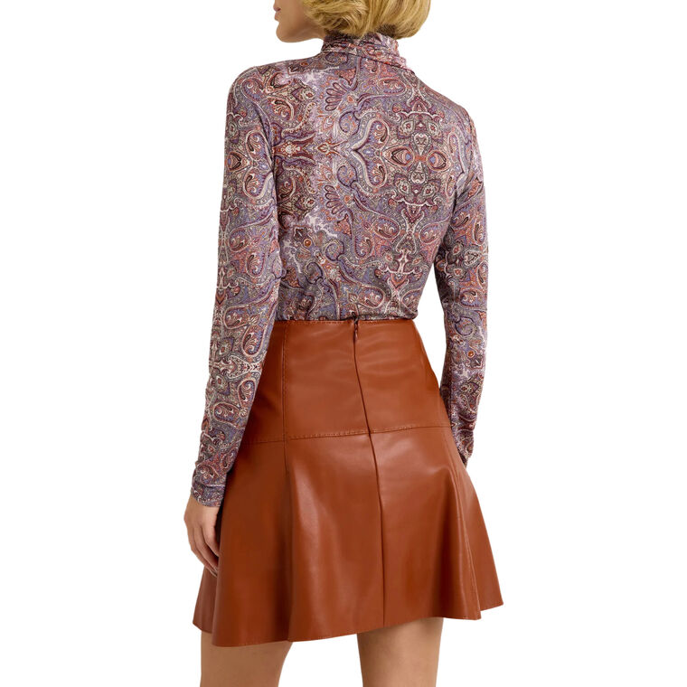 Crawford Vegan Leather Skirt image number null