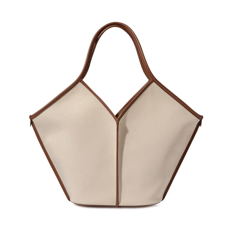 Calella Leather-Trimmed Tote Bag image number null