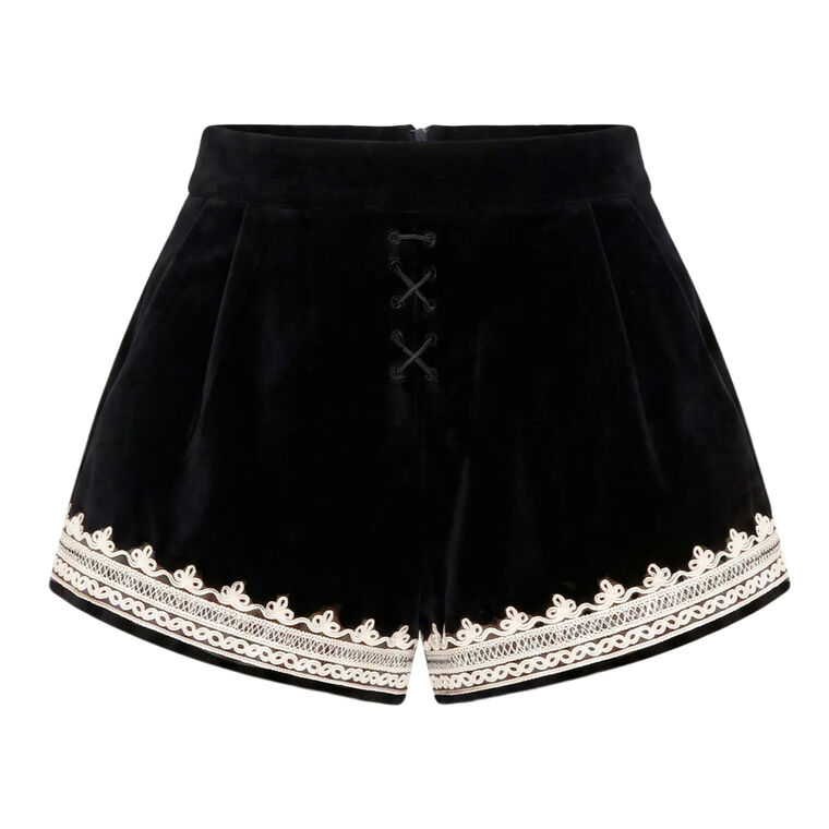 Jeremiah Velvet Shorts image number null