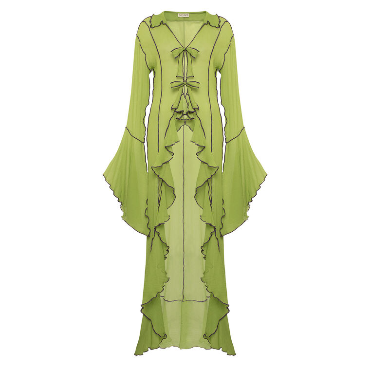 Elina Tie Front Maxi Top image number null