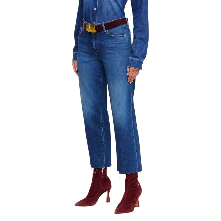 Wanda High-Rise Cropped Wide Leg Jean image number null