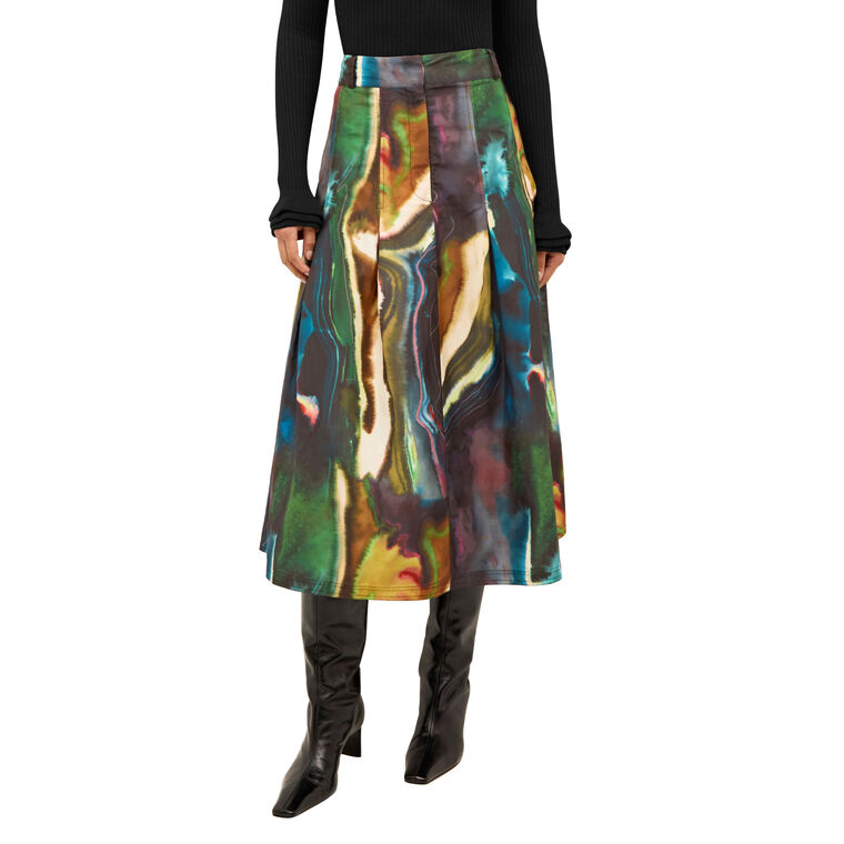 Faith Box Pleat Midi Skirt image number null