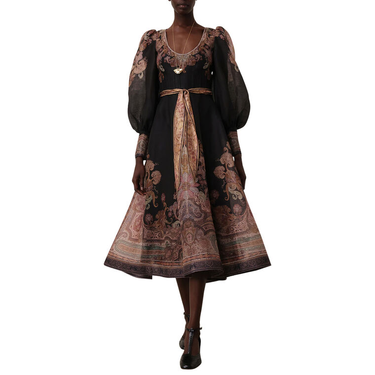 Illustration Structured Midi Dress image number null