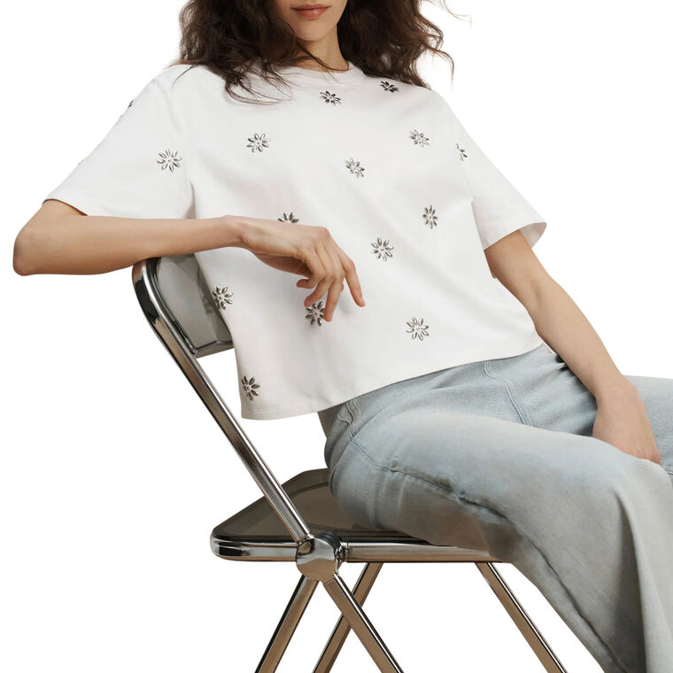 Sebastian Short Sleeve Embellished T-Shirt image number null