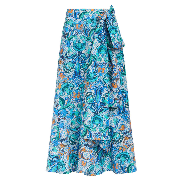 Estine Midi Wrap Skirt image number null