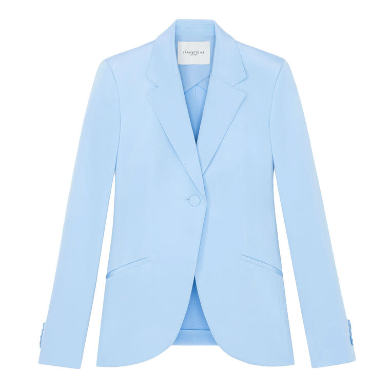 Fae Silk Crepe De Chine Cutaway Blazer image number null