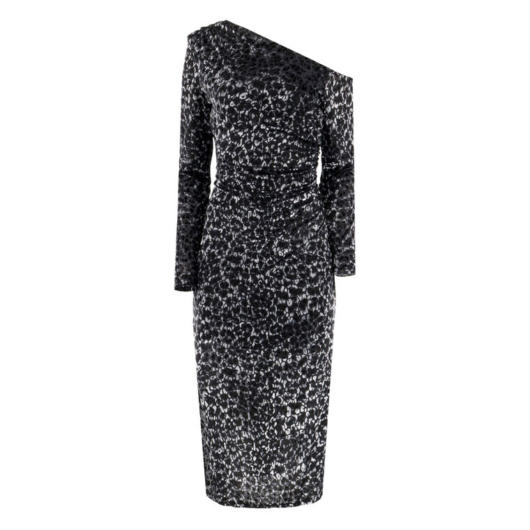 Anastasia Velvet Off-The-Shoulder Midi Dress image number null