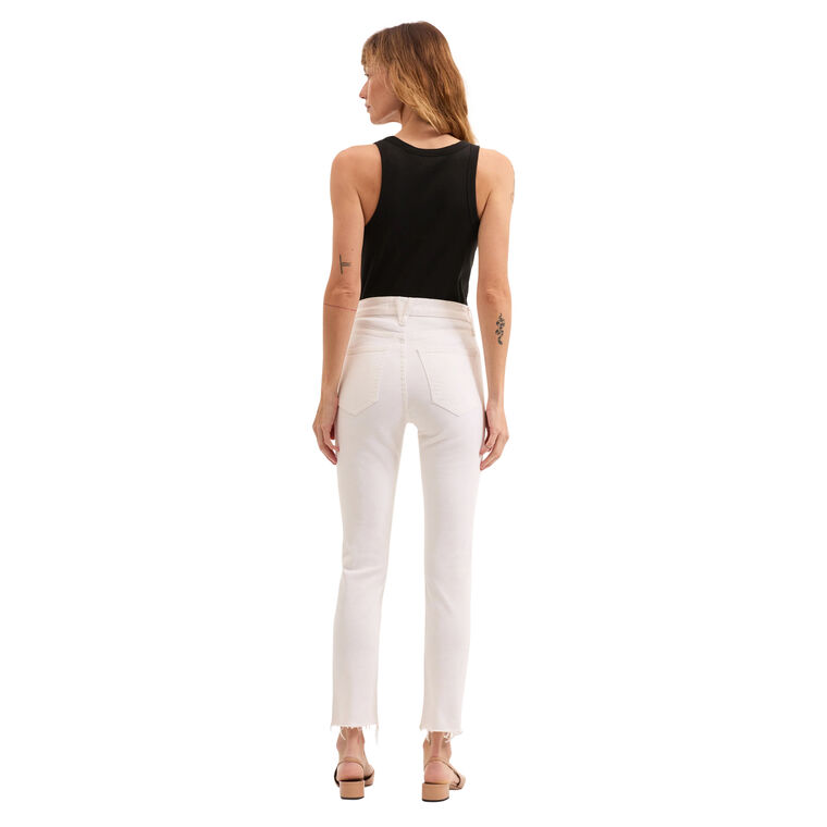 Carly Raw Hem Kick-Flare Jean image number null