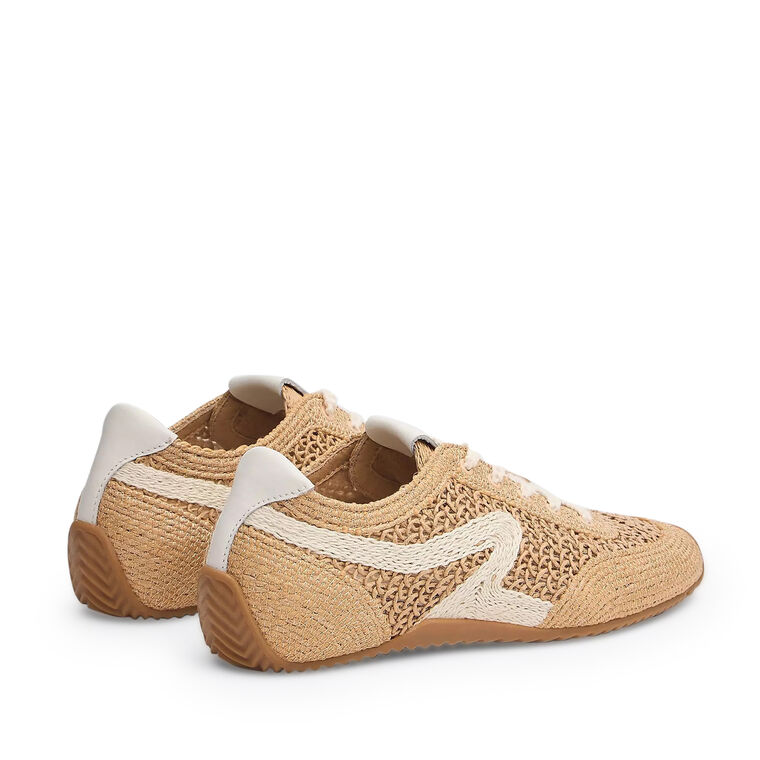 Ultra Slim Raffia Retro Runner Sneaker image number null