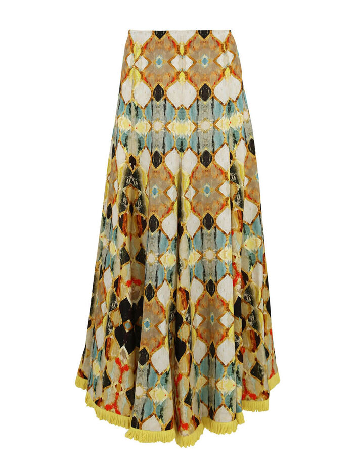 Elie Printed Midi Skirt image number null