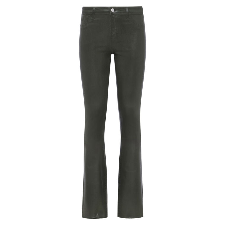 Ruth Coated High Rise Straight-Leg Raw Hem Jean image number null