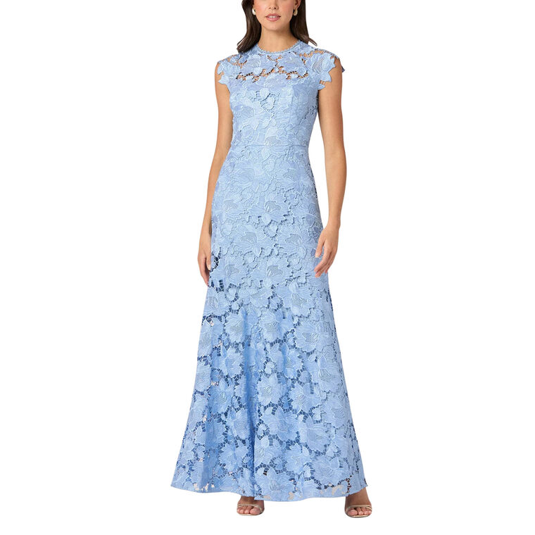 Raven Cap Sleeve Lace Maxi Dress image number null