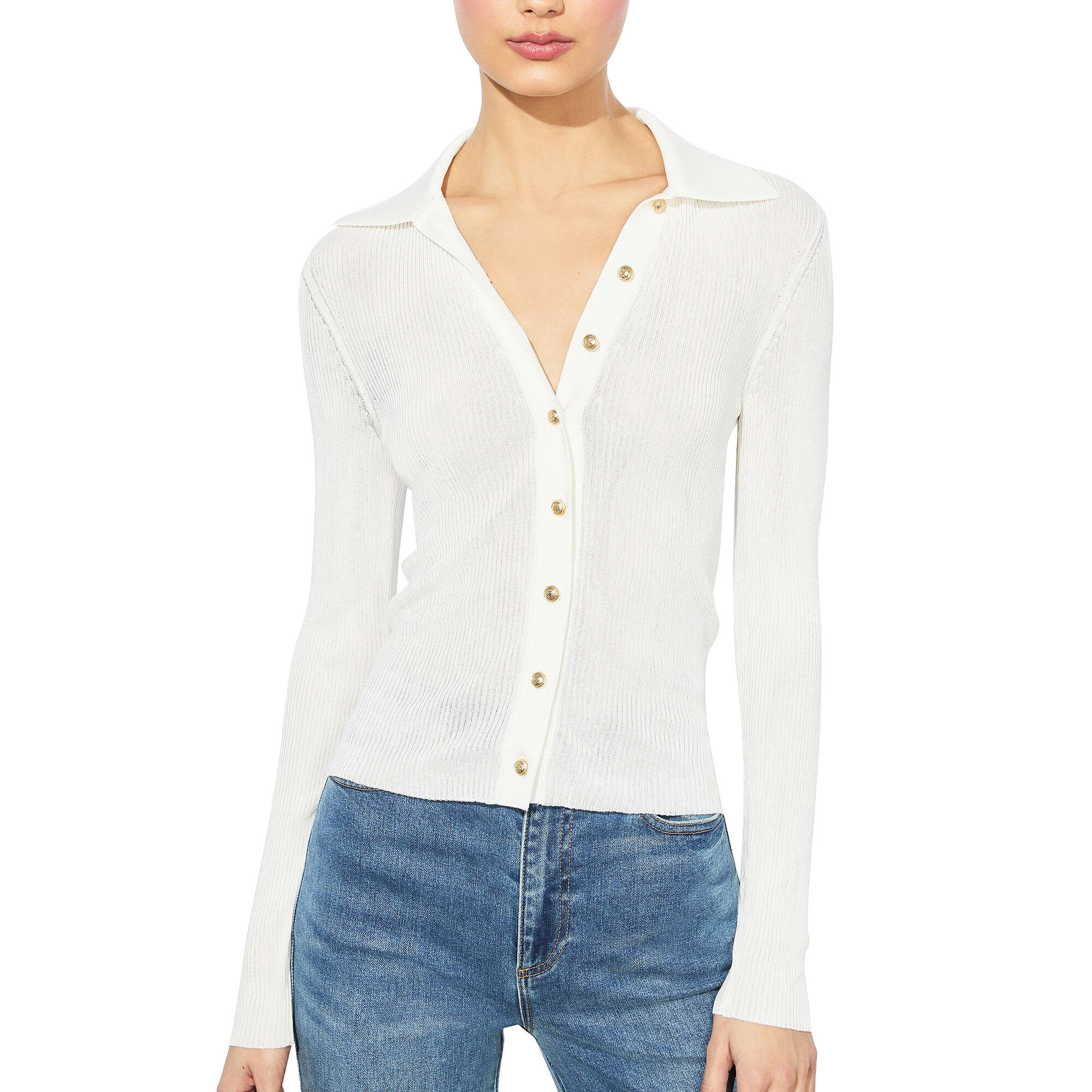 alice Alice + Olivia Leon Satin Crop Shirt | Saks Fifth Avenue