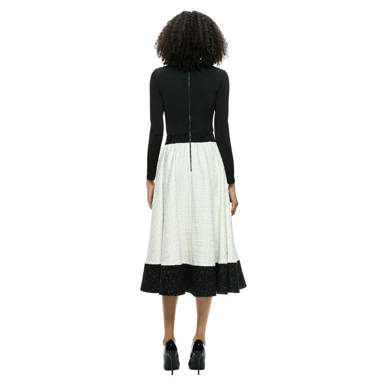 Chara Turtleneck Long Sleeve Full Flare Midi Dress image number null