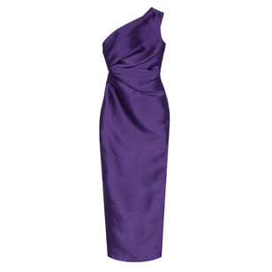 Kira One-Shoulder Draped Bodice Maxi Dress