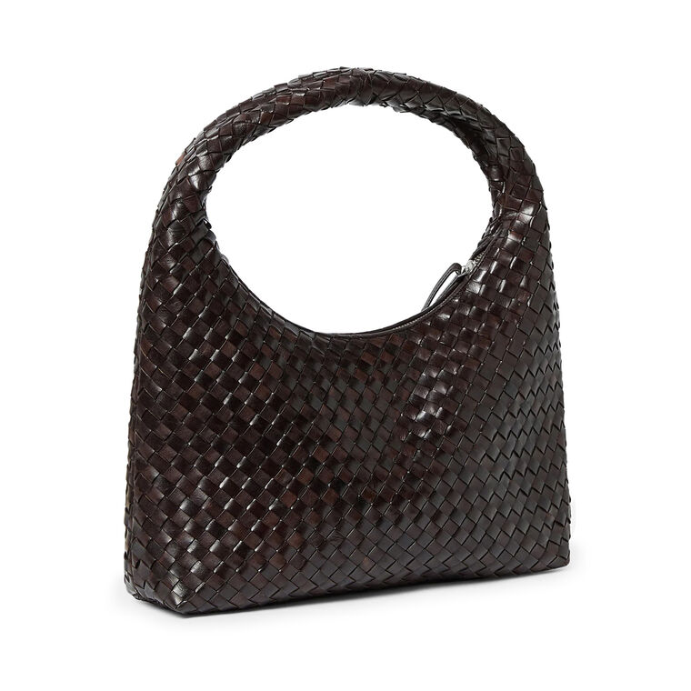 Willow Woven Leather Hobo Bag image number null