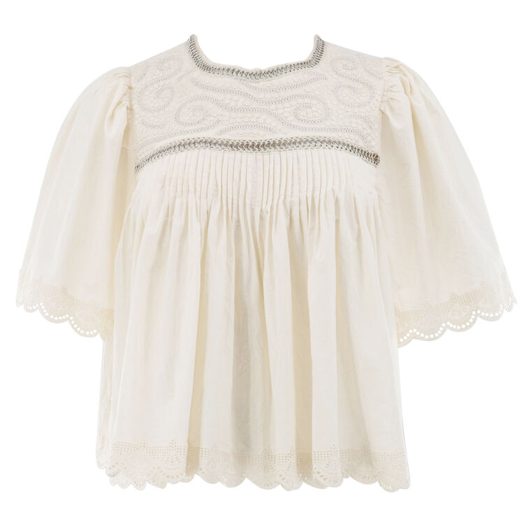 Larissa Embroidery Short Sleeve Blouse image number null