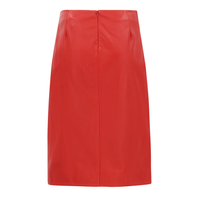 Ekare Slit Leather Skirt image number null