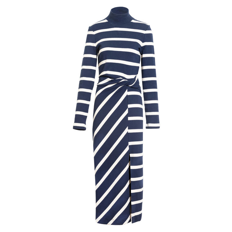Brindy Long Sleeve Turtleneck Midi Dress image number null