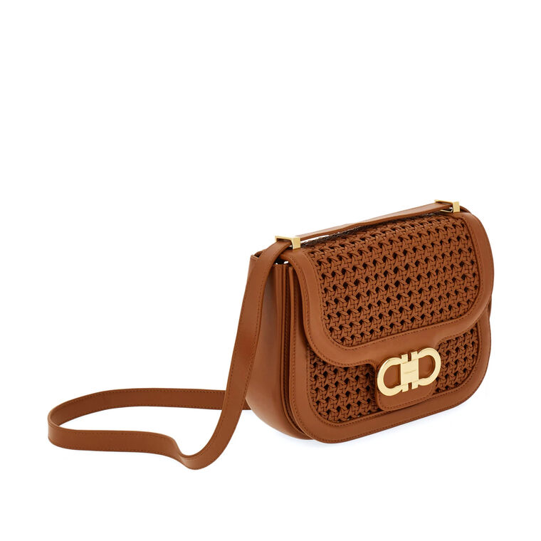 Double Gancini North South Crossbody Bag image number null