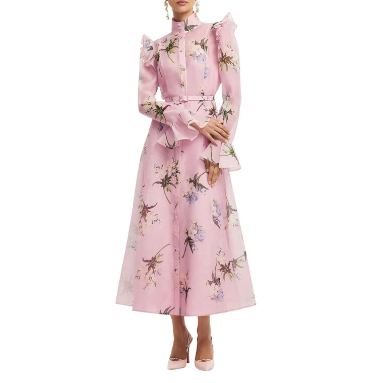 Katrina Butterfly Sleeve Midi Dress image number null