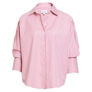 Emmy Striped Button-Up Top