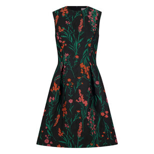 Betsy Sleeveless Floral Jacquard A-Line Mini Dress