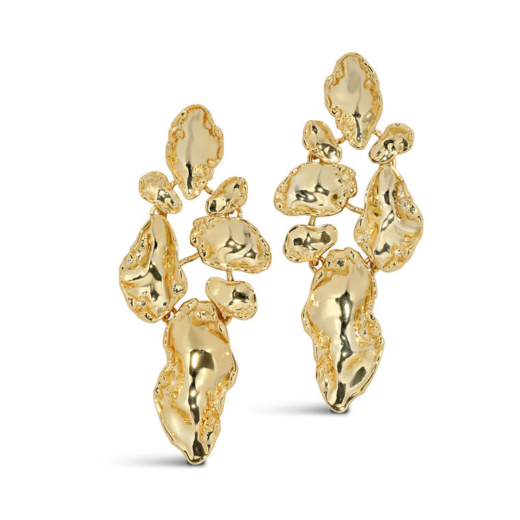 Brut Gold Mosaic Earrings image number null