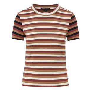 Pruitt Striped Short Sleeve Ribbed T-Shirt