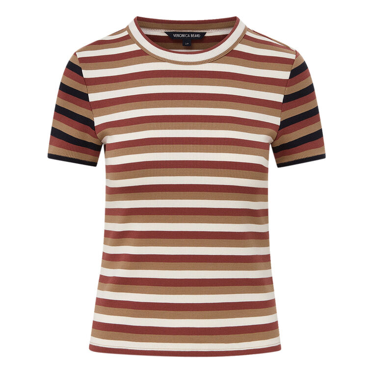 Pruitt Striped Short Sleeve Ribbed T-Shirt image number null