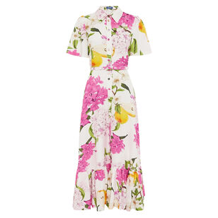 Becca Belted Short Sleeve Midi Dress