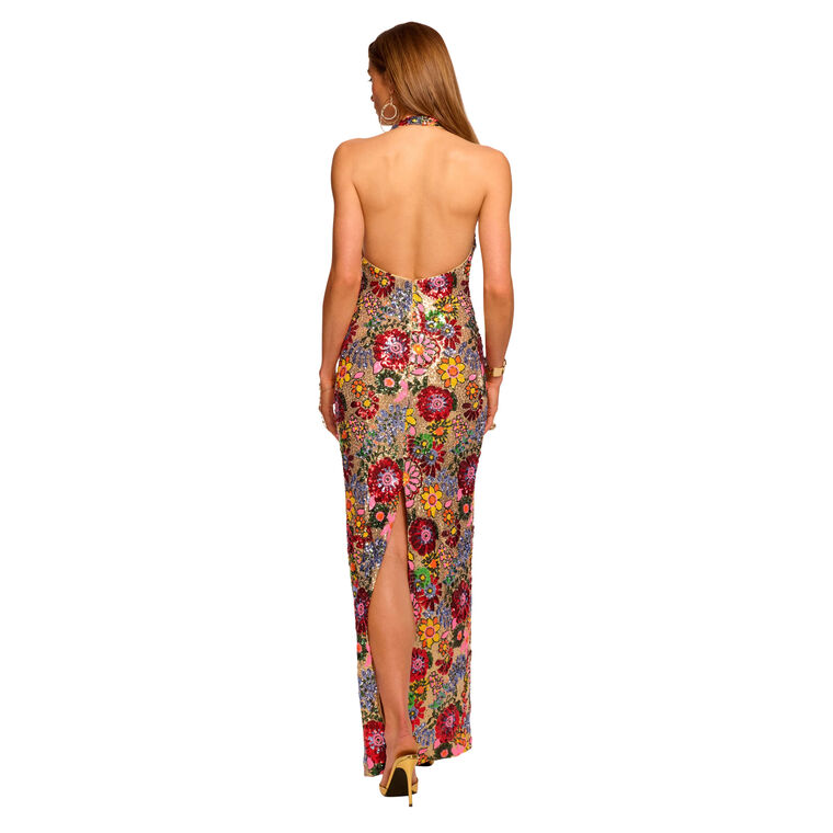 Tiffany Sequin Halter Gown image number null