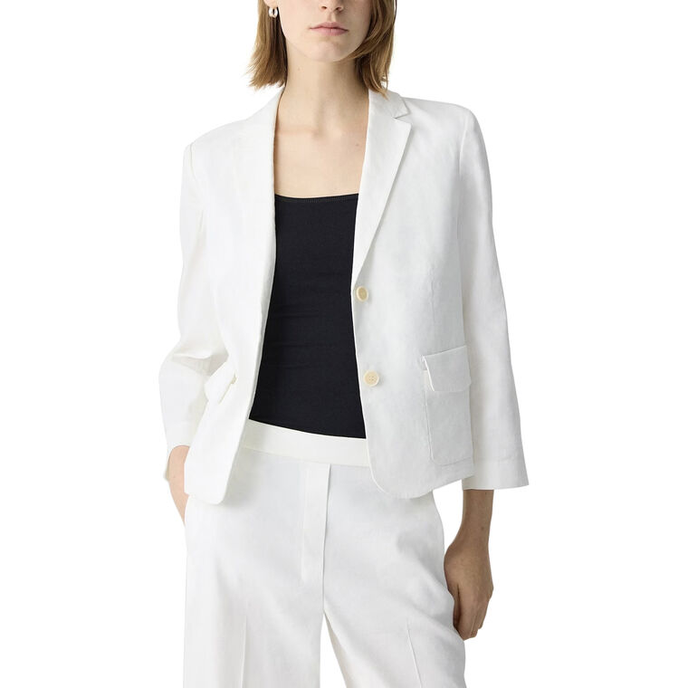 Shrunken Blazer In Good Linen image number null