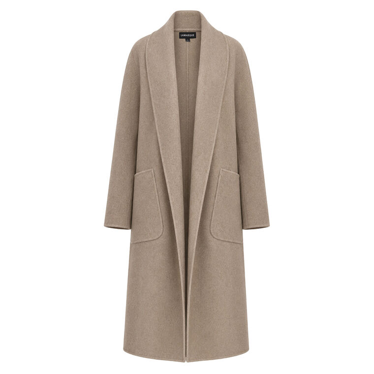 Thara Shawl Collar Wool Coat image number null