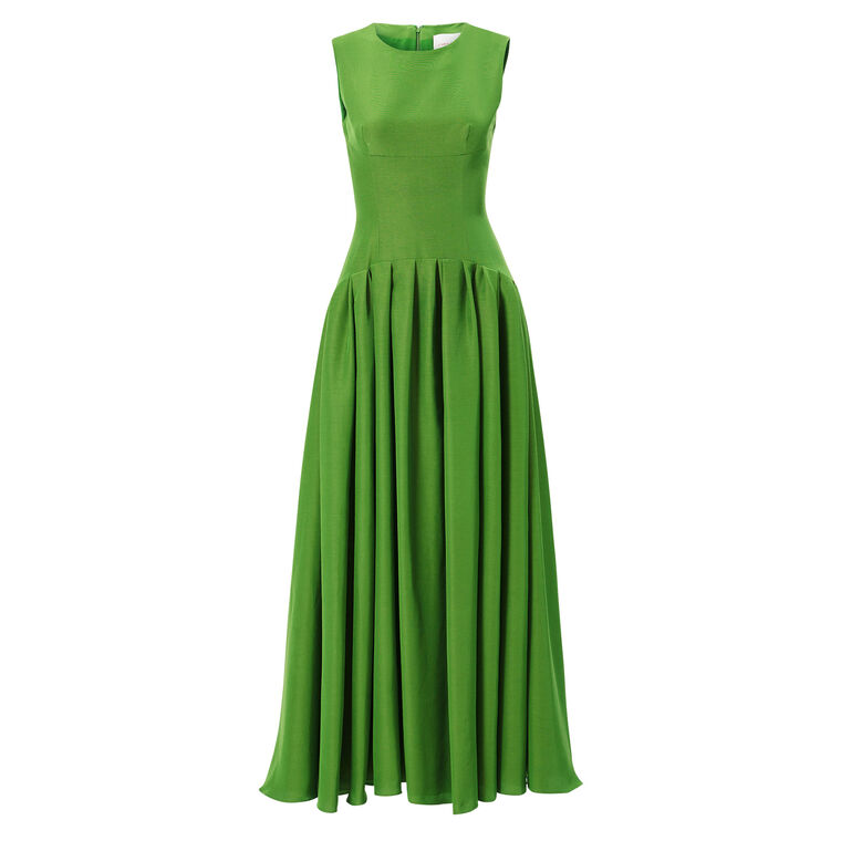 Sleeveless Boat Neck Ankle Length Dress image number null