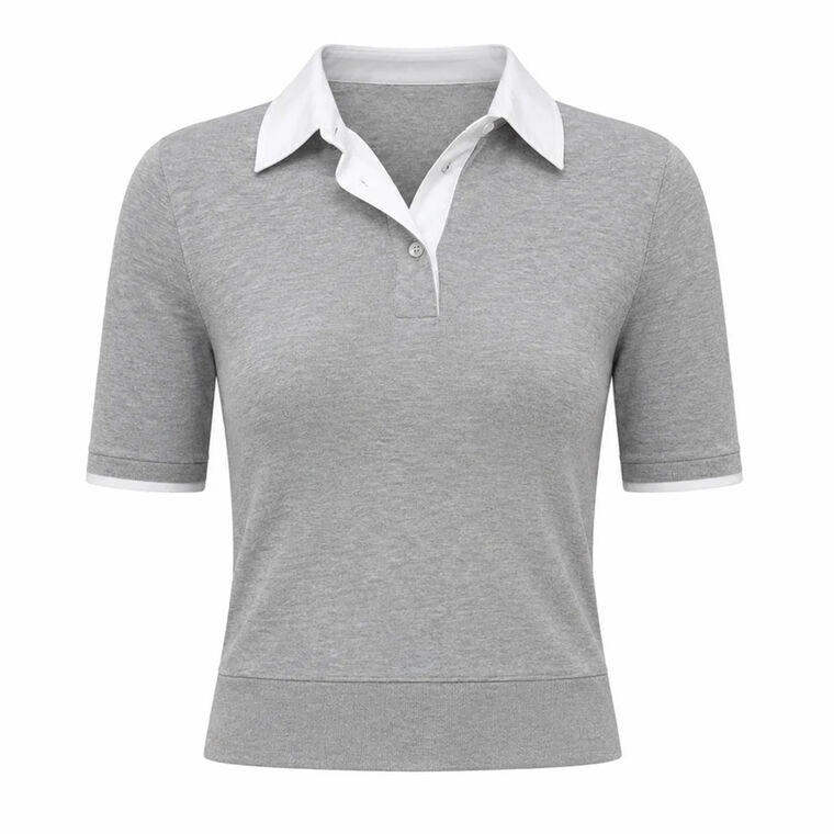 Short Sleeve Double Polo Tee image number null