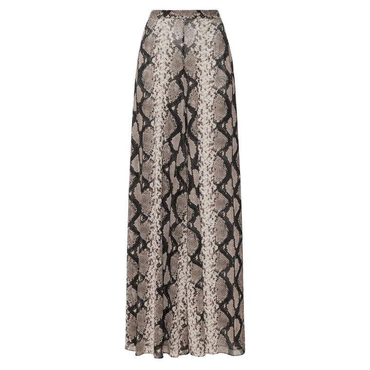 Printed Mesh Wide Leg Pant image number null