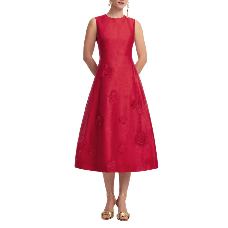 Cleo Applique Sleeveless Midi Dress image number null