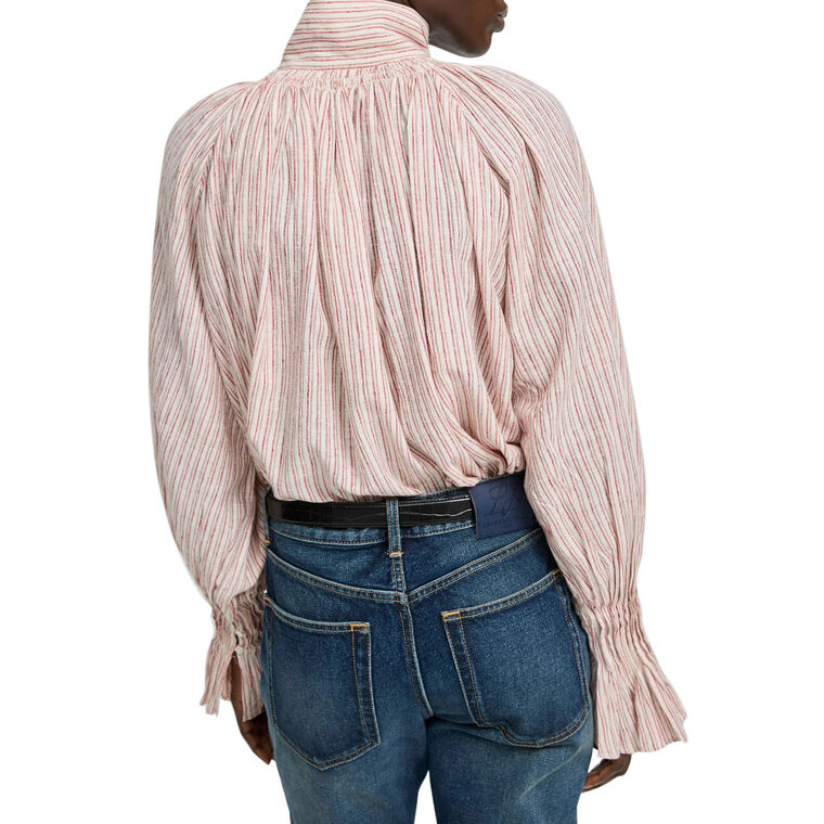 Wheela Long Sleeve High Collar Blouse image number null